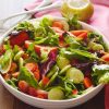 large bowl of fresh, green salad